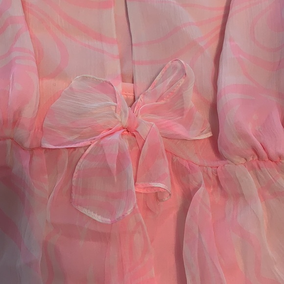 Milly pink white silk sleeveless top NWT 12 - Picture 3 of 9